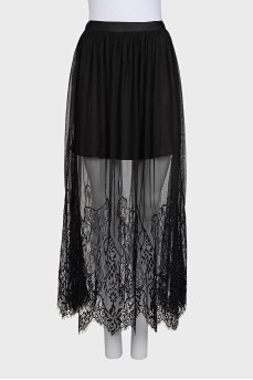 Ariella mesh and lace skirt