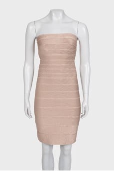 Beige bodycon dress