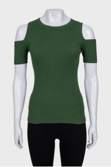 Green T-shirt with decoration