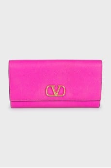 Pink leather wallet by VLogo