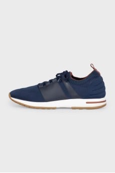 Men's blue sneakers with logo