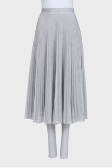 Semi-transparent pleated skirt