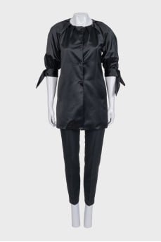 Black suit with trousers and a jacket