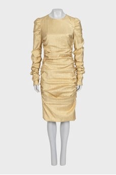 Golden draped dress