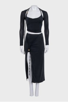 Le Haut Peplo Skirt Suit