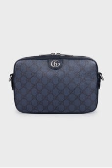 Men's canvas bag with signature print