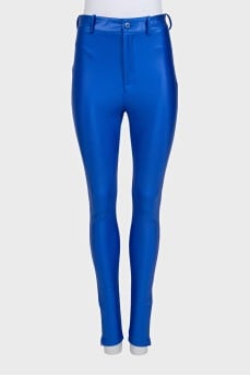 Slim-fit blue trousers