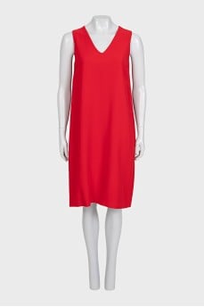 Red A-line dress