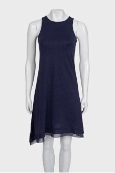 Blue A-line dress