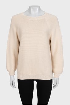 Beige knitted jumper