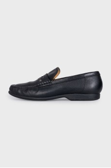 Men's textured leather loafers