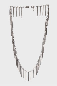 Chunky silver necklace