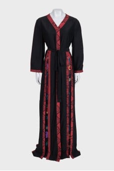 Black printed dress