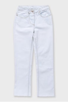 Blue cropped jeans