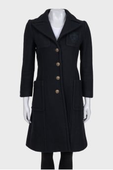 Black cashmere coat