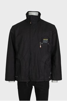 Men's black zippered jacket