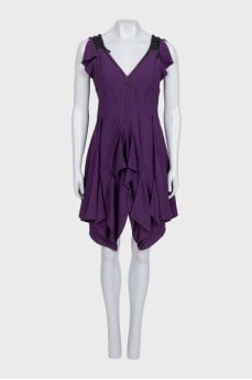 Purple asymmetrical dress