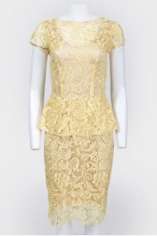 Yellow lace dress