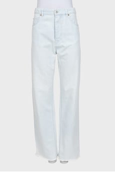 Джинси прямого крою з необробленим низом