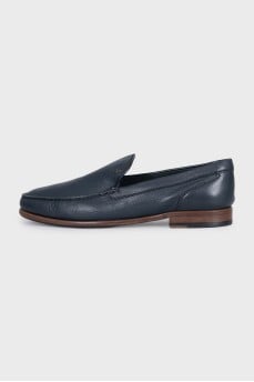 Men's leather loafers with logo