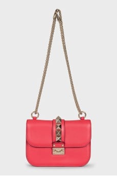 Pink Rockstud Glam Lock Bag