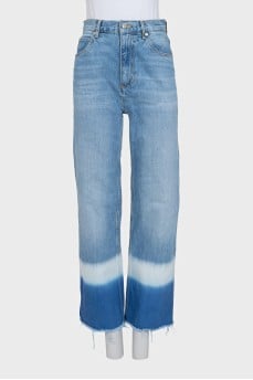 Straight-leg jeans with a faded effect