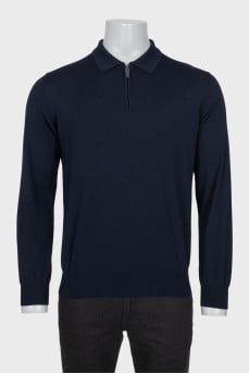 Men's wool zipper pullover