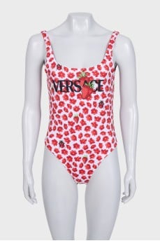 Reversible printed swimsuit