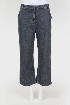 Jeans black with a wide bottom