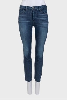 Low rise blue jeans