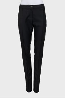 Classic black trousers with creases