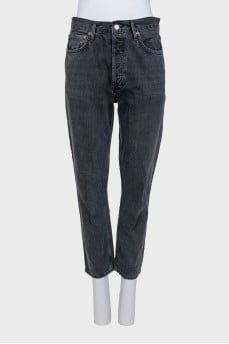 Black jeans with a ripped effect