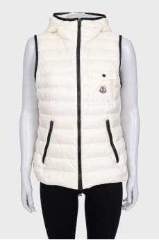 Glyco White Down Vest