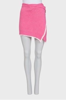 Pink straight-cut skirt