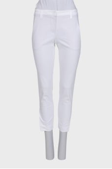 Tapered trousers with slits