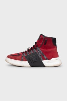 Men's high-top suede sneakers