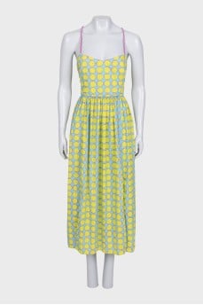 Green polka dot sundress