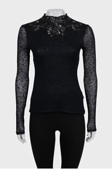 Black long sleeve with lace