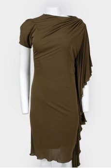 Khaki shift dress