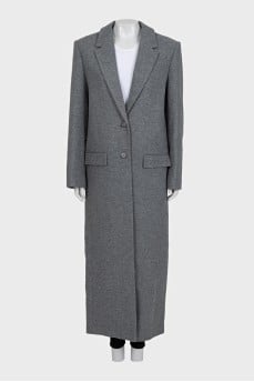 Gray wool coat with tag