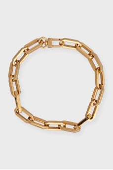 Large link gold choker