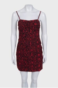 Two-tone animal print dress