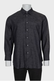 Men's shirt with a solid color print