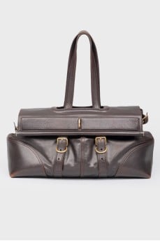 Dark brown large bag on handles