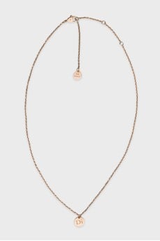 Gold necklace with engraving