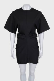 Black dress with a fitted bottom