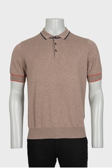 Men's brown polo shirt