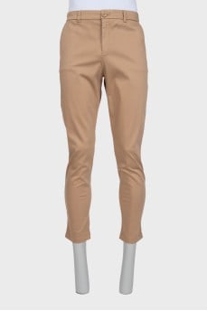 Men's cropped tapered trousers