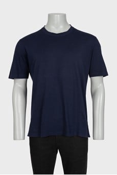 Men's plain blue T-shirt