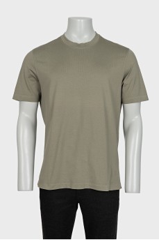 Men's straight green T-shirt